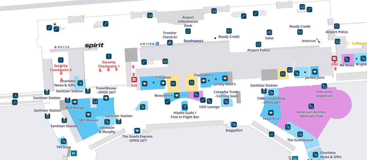 Charlotte Douglas International Airport Checkin