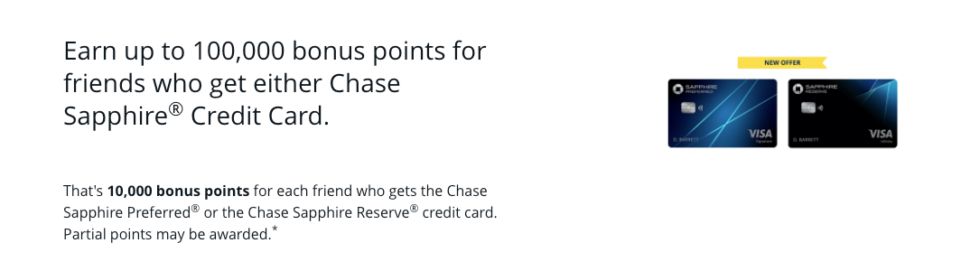 Chase Sapphire Preferred Referral Bonus