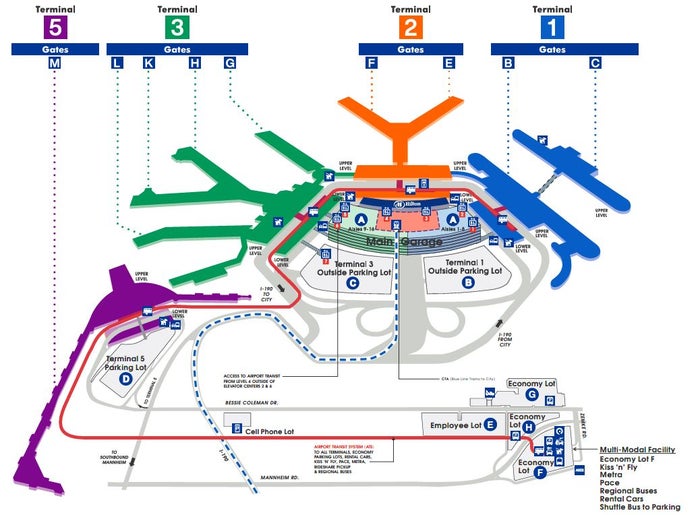 Chicago O Hare International Airport Parking Chicago O Hare International Airport Transit System
