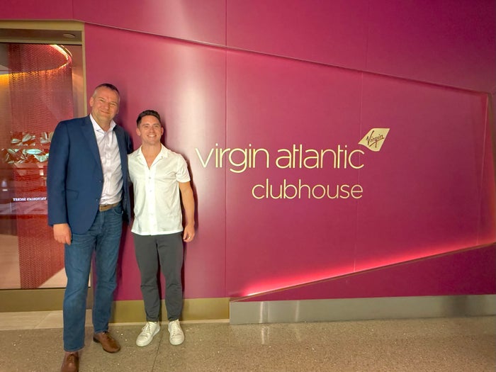 Corneel Koster at the Virgin Atlantic Clubhouse LAX