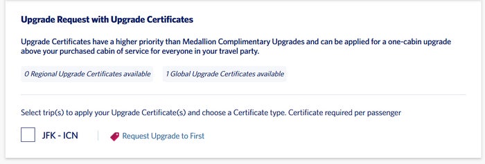 Delta upgrade certificate tick box Delta upgrade certificate tick box