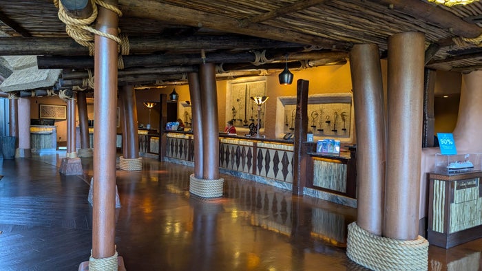 Disneys Animal Kingdom Lodge Kidani Village lobby front desk Disneys Animal Kingdom Lodge Kidani Village lobby front desk