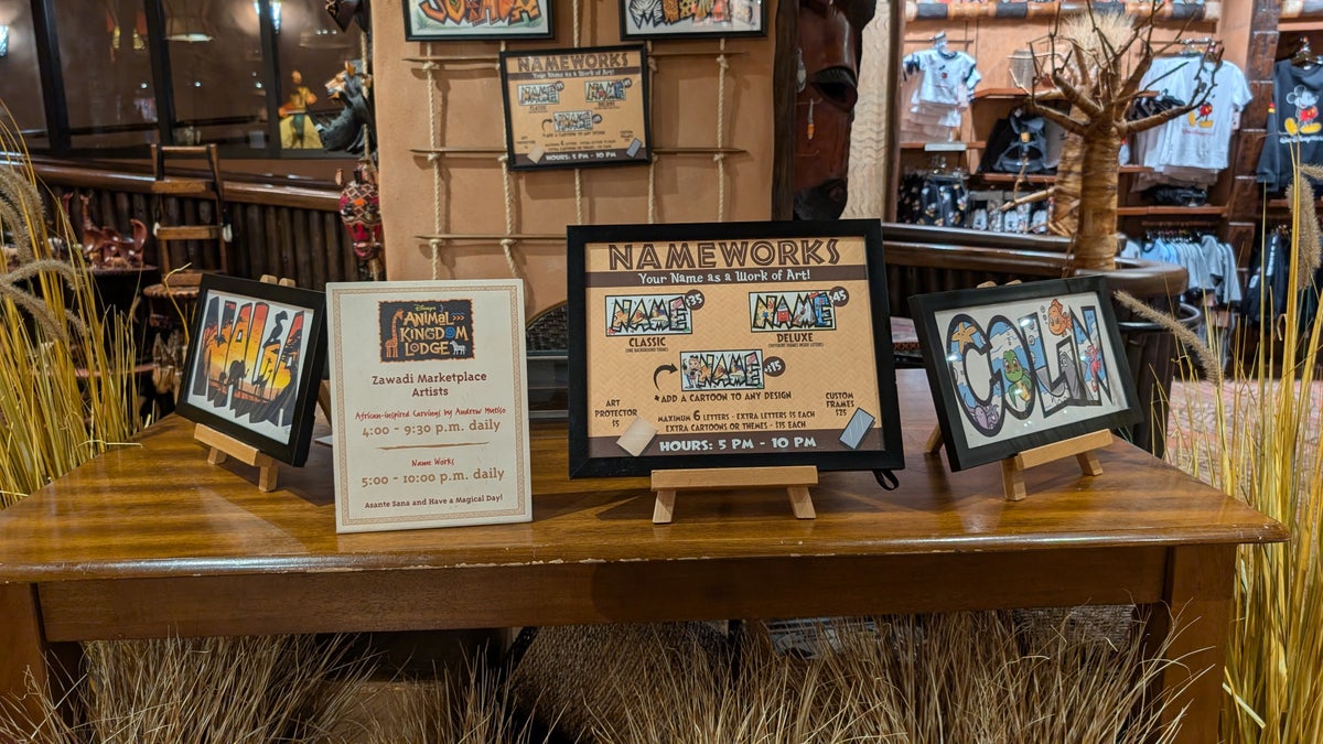 Disneys Animal Kingdom Lodge amenities gift shop art