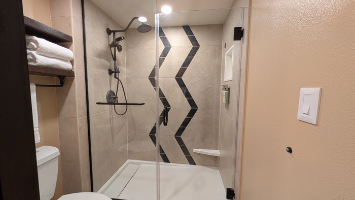 Disneys Animal Kingdom Lodge guest room bathroom shower Disneys Animal Kingdom Lodge guest room bathroom shower