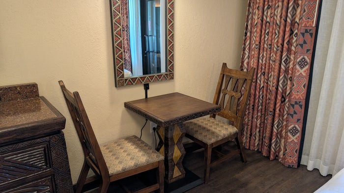 Disneys Animal Kingdom Lodge guest room dining table Disneys Animal Kingdom Lodge guest room dining table