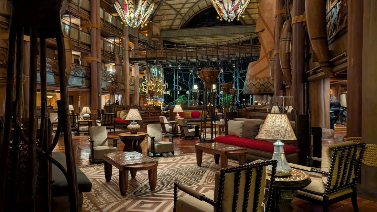 Disneys Animal Kingdom Lodge lobby seating chairs