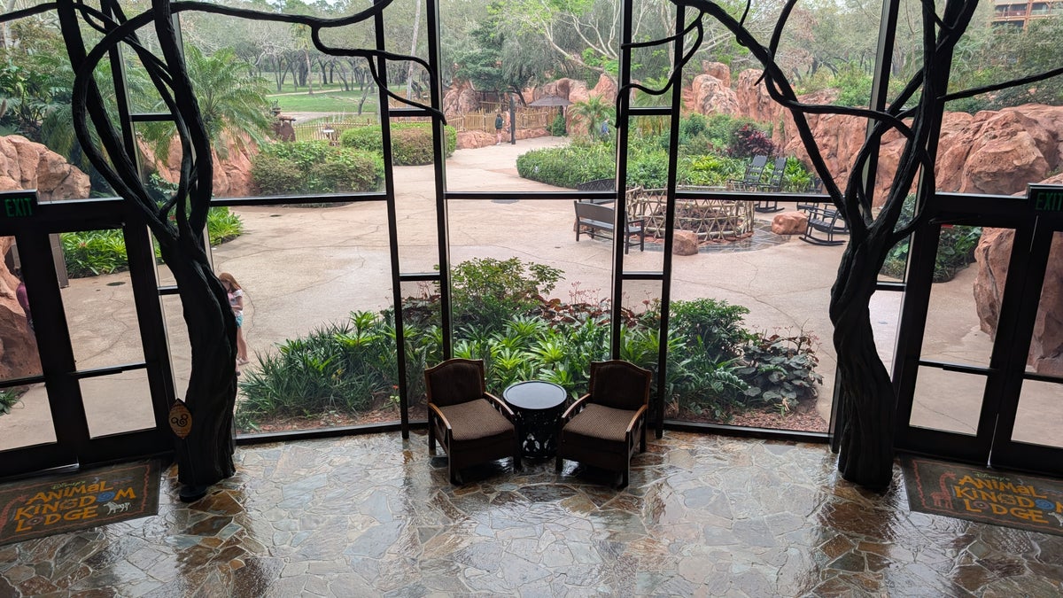Disneys Animal Kingdom Lodge lobby window view