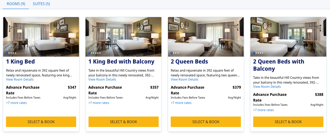 HR Country Hill Cash Nightly Rate March 2025