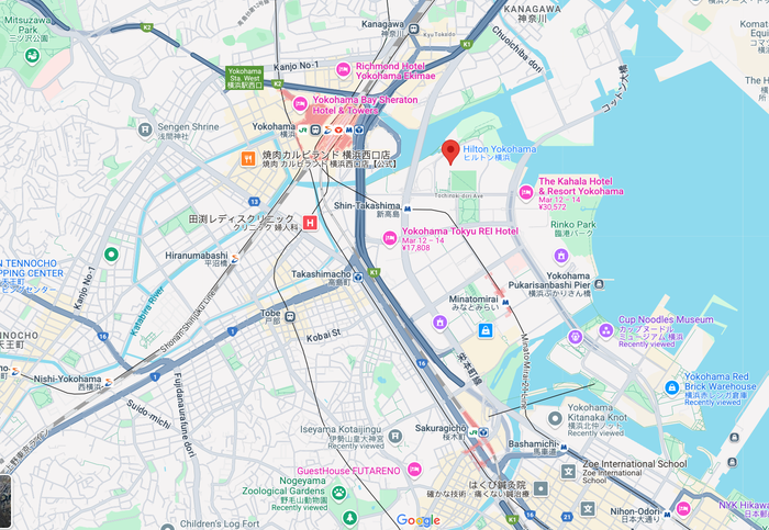 Hilton Yokohama Google Maps