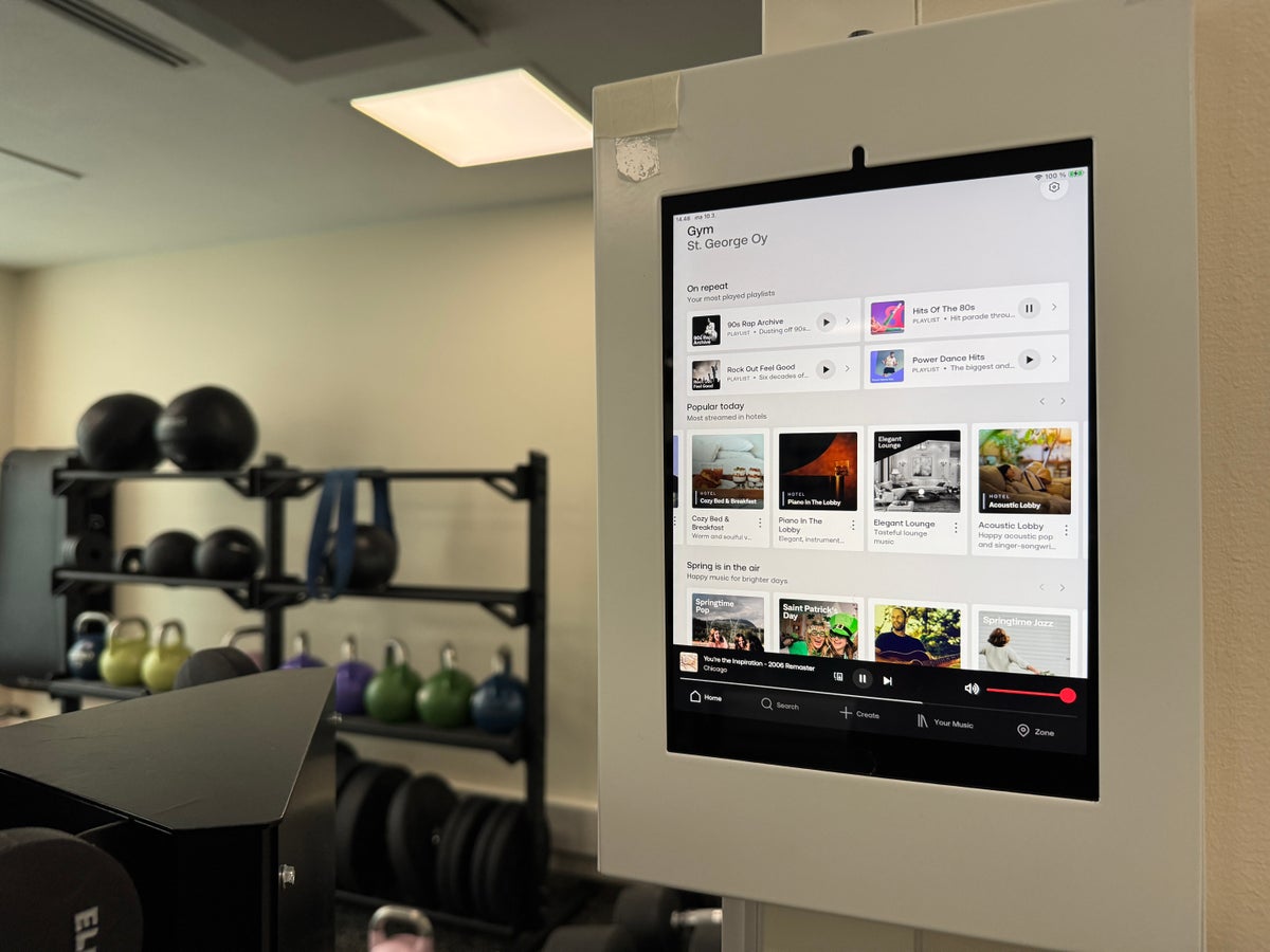 Hotel St George gym music options
