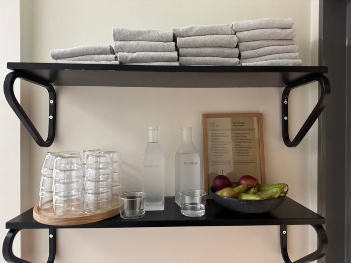 Hotel St George gym water fruit