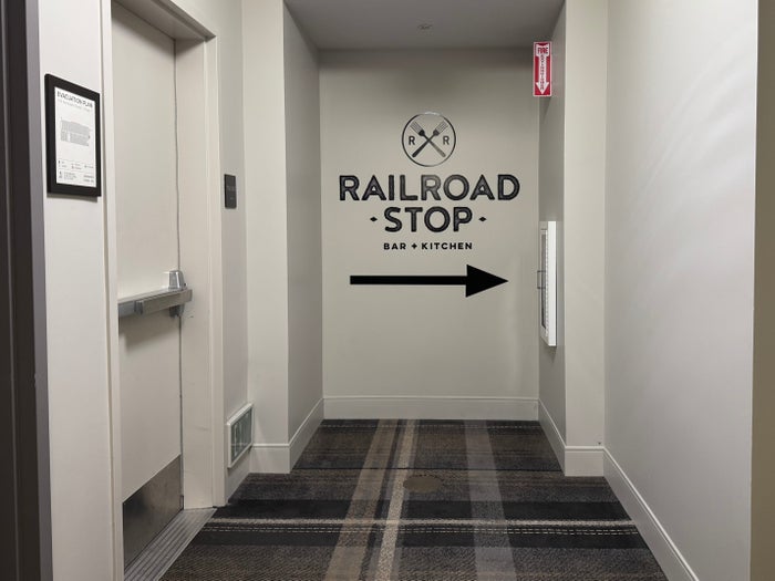 Hyatt Regency Sonoma Wine Country Sonoma Suite Railroad Stop hallway sign