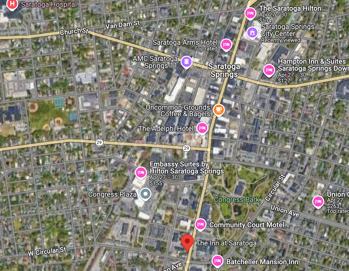 Inn at Saratoga Google Maps