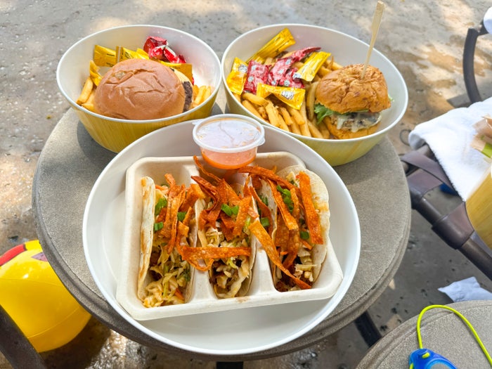 Loews Royal Pacific Hotel Universal Orlando Bule Bar pool tacos burgers Loews Royal Pacific Hotel Universal Orlando Bule Bar pool tacos burgers