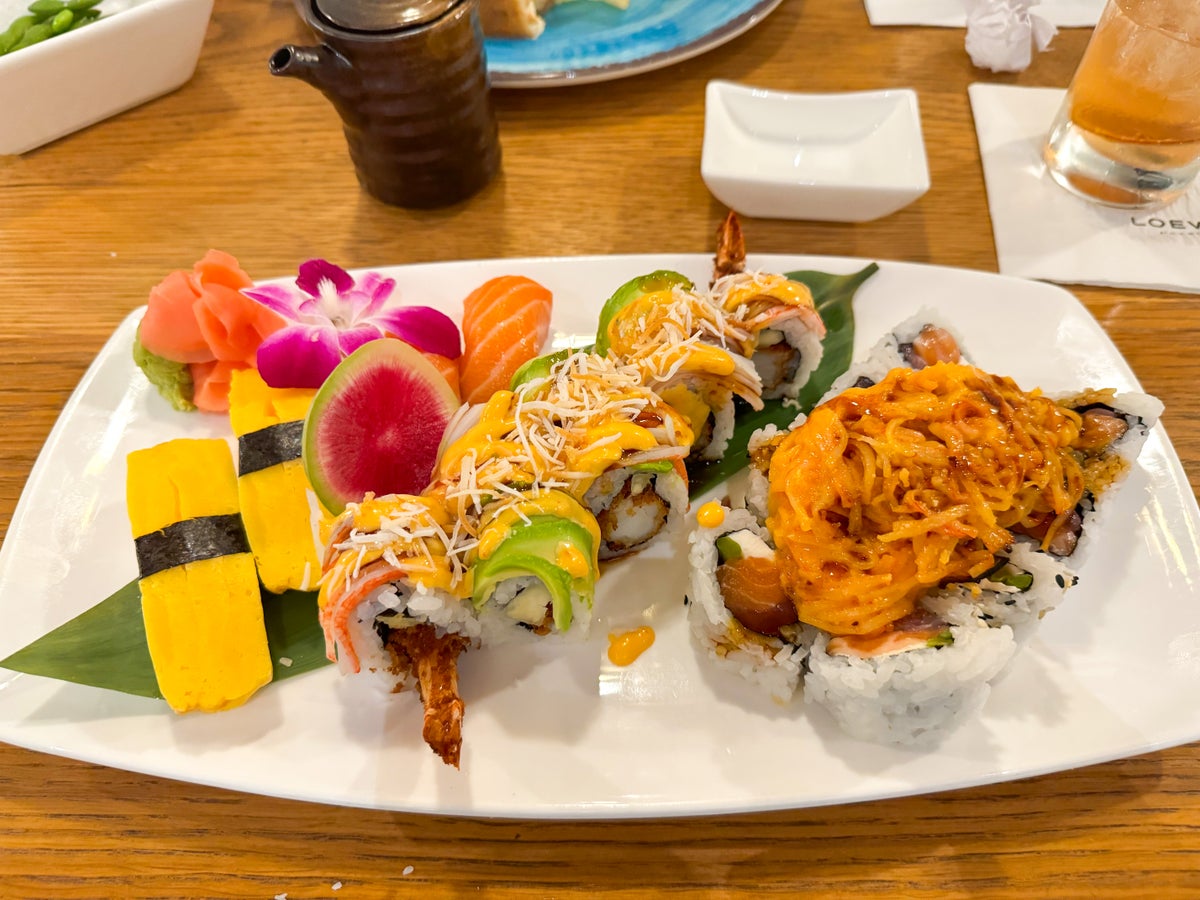 Loews Royal Pacific Hotel Universal Orlando Orchid Court sushi
