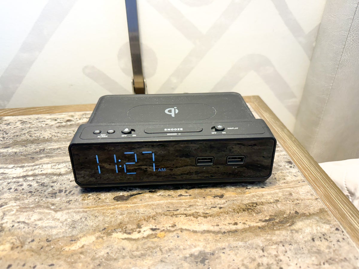 Loews Royal Pacific Hotel Universal Orlando room alarm clock
