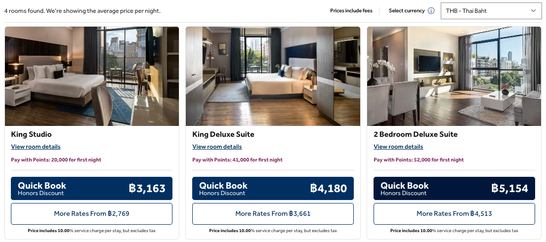 Metropolis Suites Bangkok Hilton Award Pricing