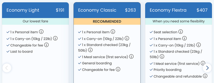 Norse economy fare packages Norse economy fare packages