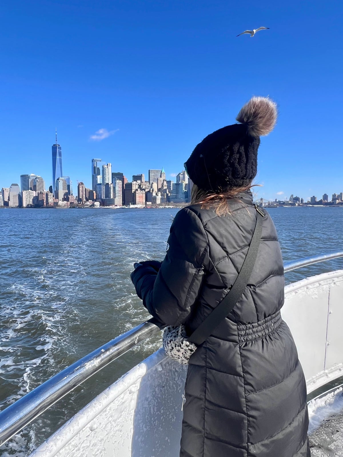 On Statue City Cruises boat to see Statue of Liberty