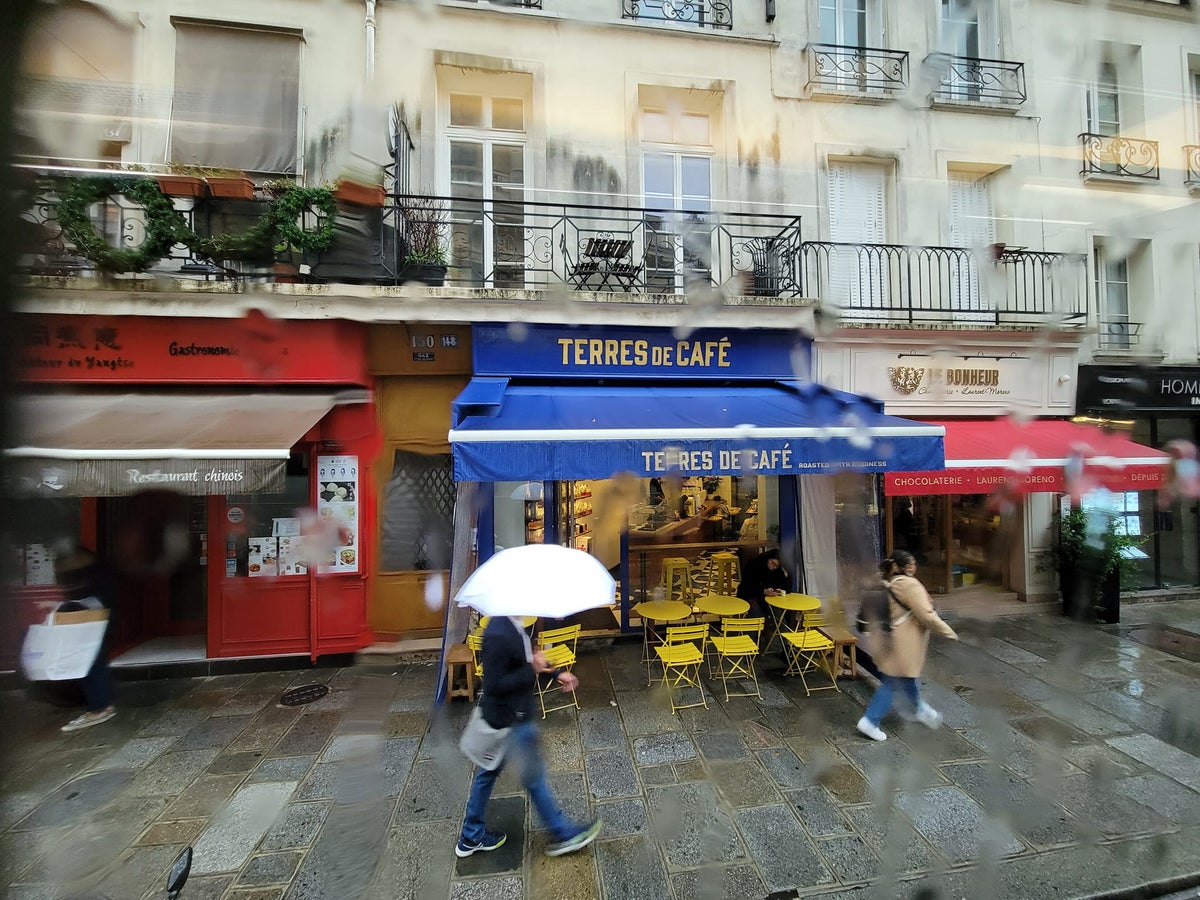 Paris Cafe in the Rain
