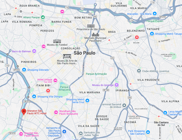 Sheraton Sao Paulo WTC Hotel location