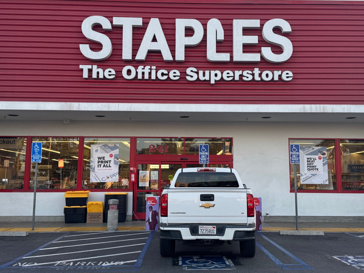 Staples store entrance