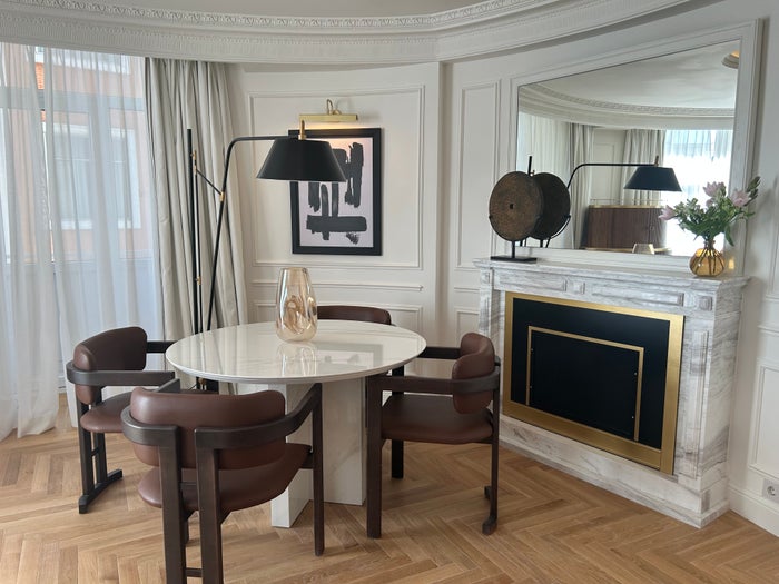 The Palace, a Luxury Collection Hotel, Madrid suite fireplace