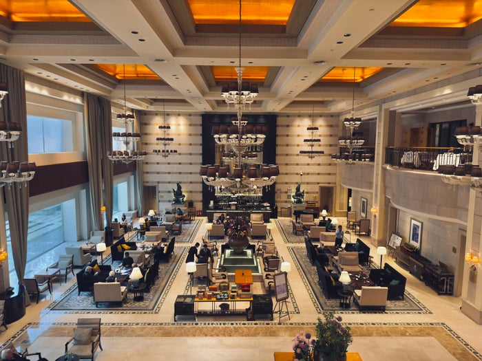 The St. Regis Beijing Lobby lounge from above The St. Regis Beijing Lobby lounge from above