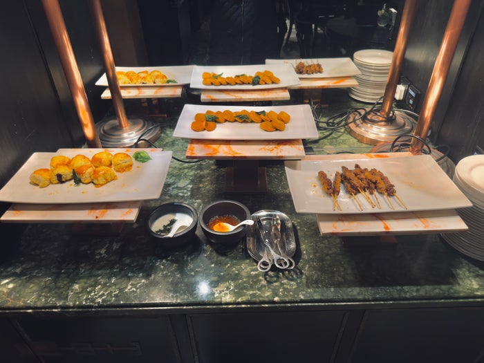 The St. Regis Beijing business center beef skewers The St. Regis Beijing business center beef skewers