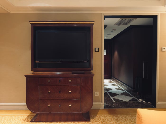 The St. Regis Beijing living room tv and foyer The St. Regis Beijing living room tv and foyer