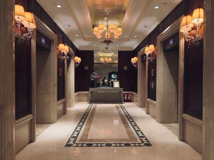 The St. Regis Beijing lobby elevators The St. Regis Beijing lobby elevators