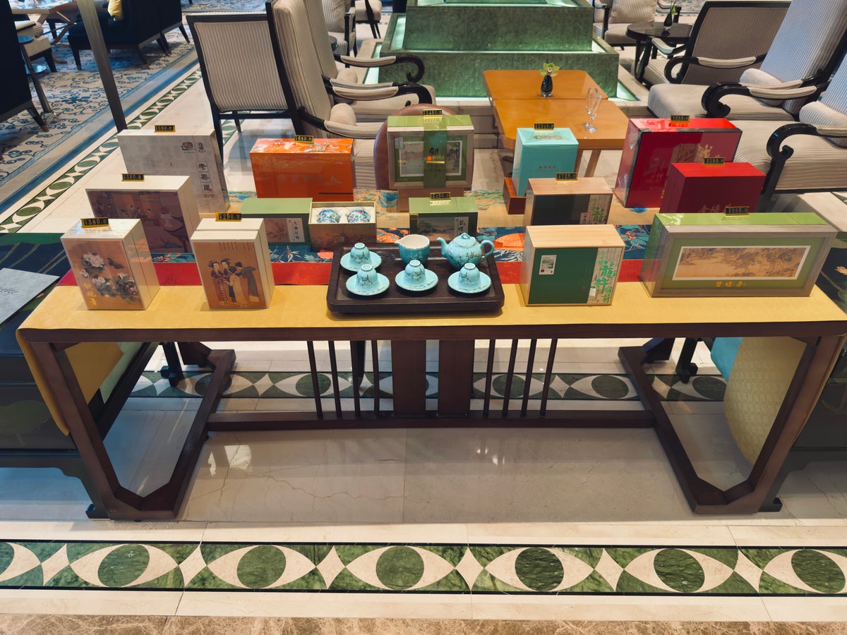 The St. Regis Beijing lobby tea set