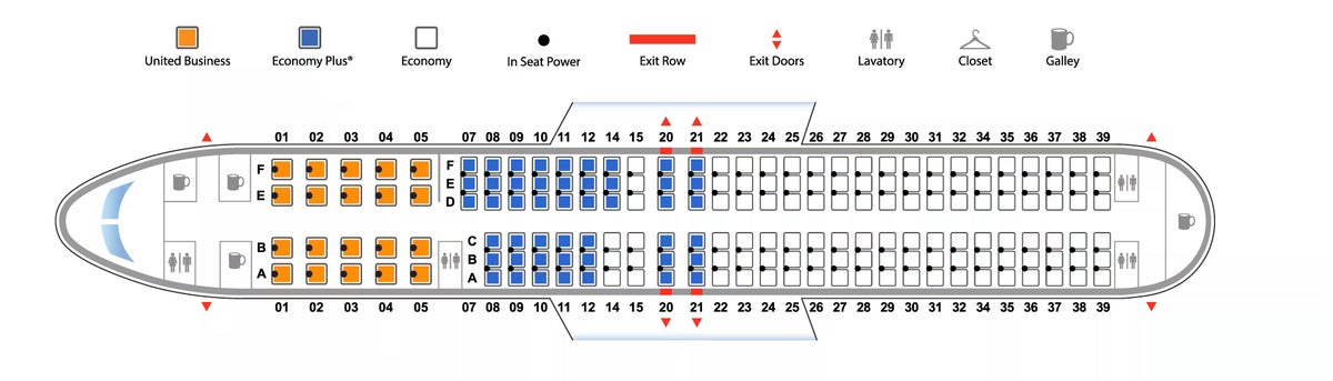 United 737 900 MAX9 Seatmap