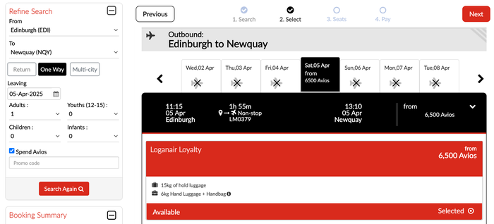 Using Avios to Fly Loganair