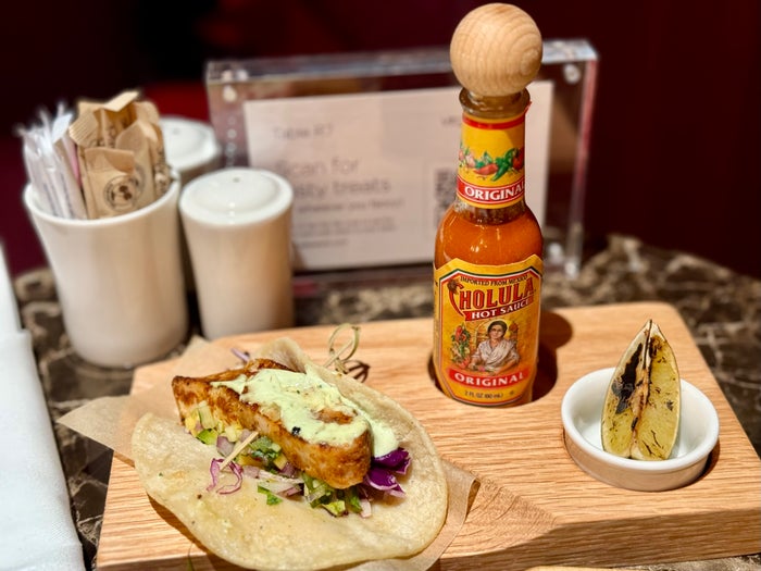Virgin Atlantic Clubhouse FnB fish taco