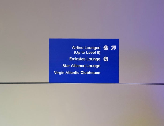 Virgin Atlantic Clubhouse LAX airport signage