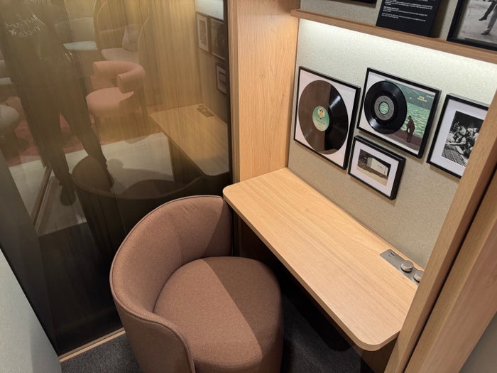 Virgin Atlantic Clubhouse LAX pod closeup Virgin Atlantic Clubhouse LAX pod closeup