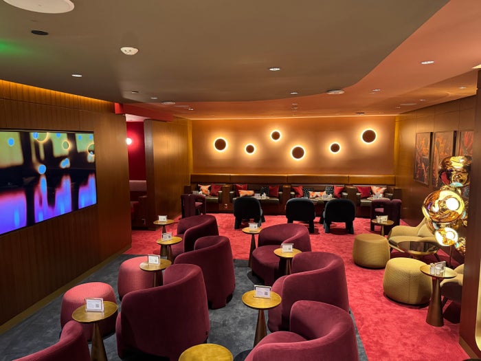 Virgin Atlantic Clubhouse LAX ruby room Virgin Atlantic Clubhouse LAX ruby room