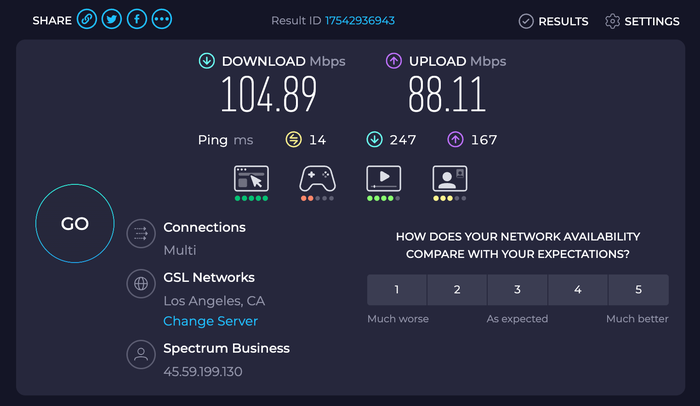 Virgin Atlantic Clubhouse LAX speed test Virgin Atlantic Clubhouse LAX speed test