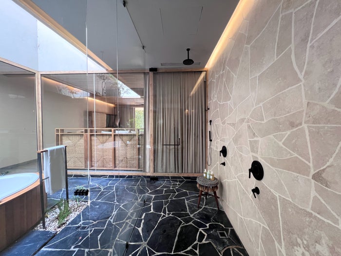W Punta de Mita Marvelous Suite indoor shower W Punta de Mita Marvelous Suite indoor shower
