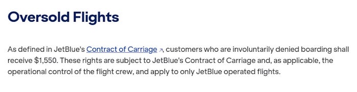 old terms JetBlue denied boarding compensation
