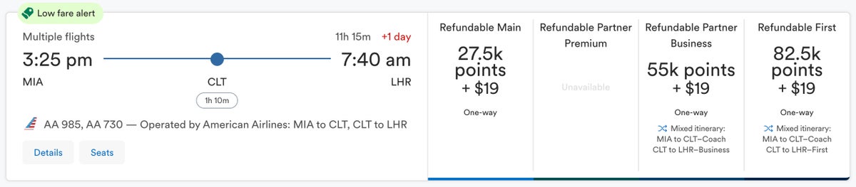 Alaska Airlines BA MIA LHR awrd