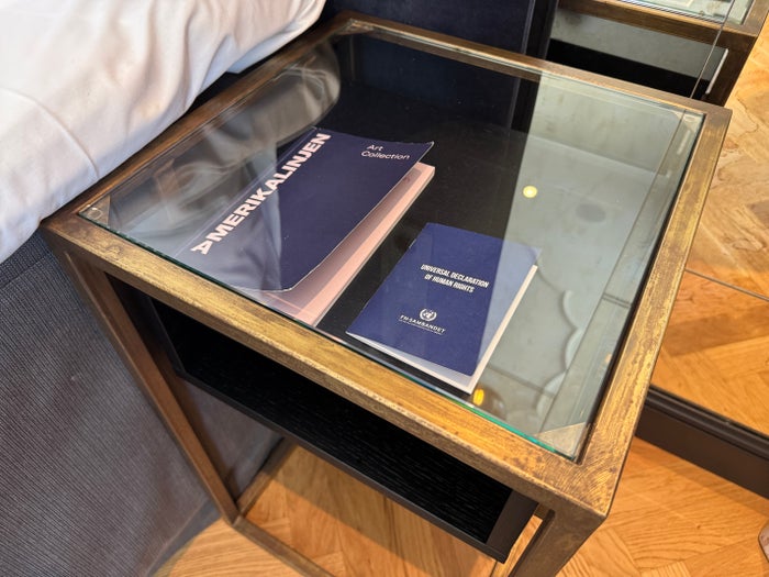 Amerikalinjen glass nightstand Amerikalinjen glass nightstand
