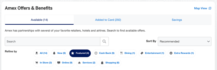 Amex Offers featured items Amex Offers featured items