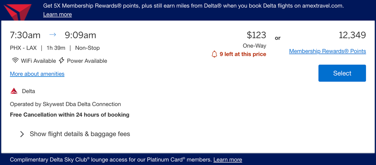 AmexTravel 35 Rebate Delta