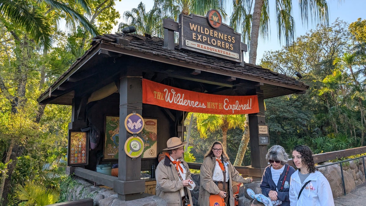 Animal Kingdom Wilderness Explorers sign up booth