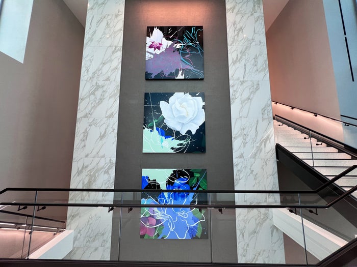 Artwork by Ryan Coleman in the Atlanta Delta Sky Club Artwork by Ryan Coleman in the Atlanta Delta Sky Club
