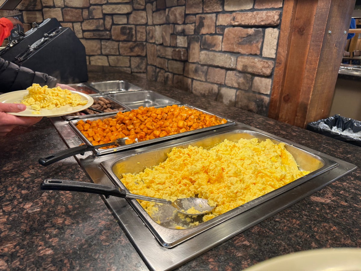 Best Western Plus Rubys Inn Cowboys Buffet eggs potatoes