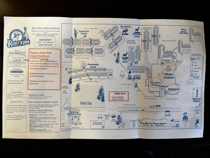 Best Western Plus Rubys Inn property map