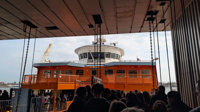 Boarding Staten Island Ferry